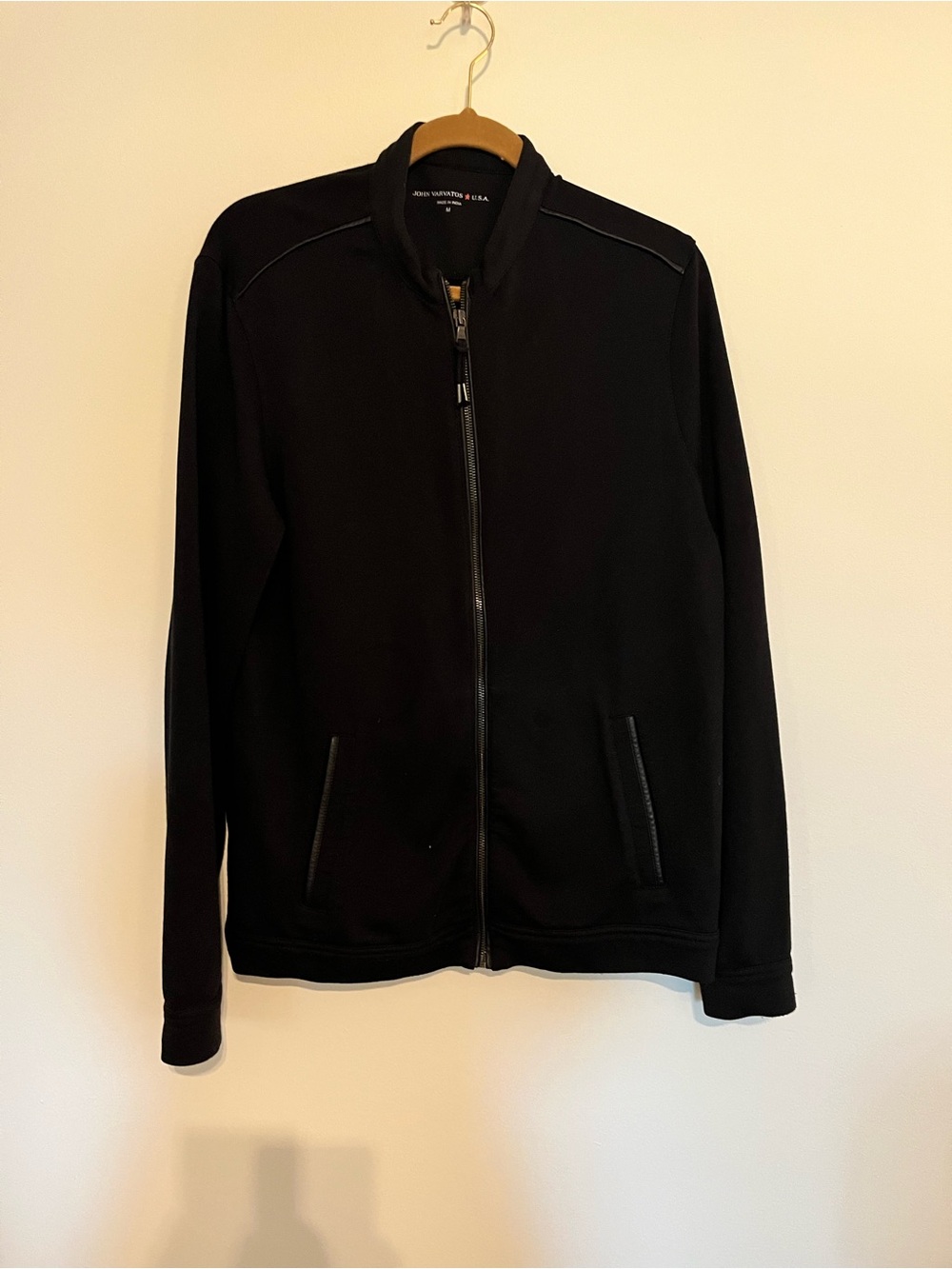 John Varvatos Men's Black Full-Zip Sweater Jacket